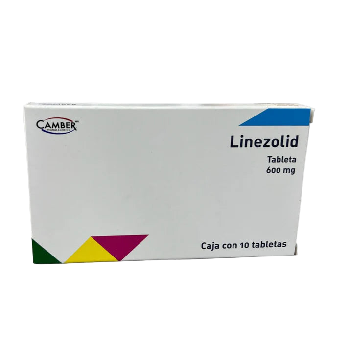 Linezolid 600 mg caja con 10 tabletas Laboratorios Camber